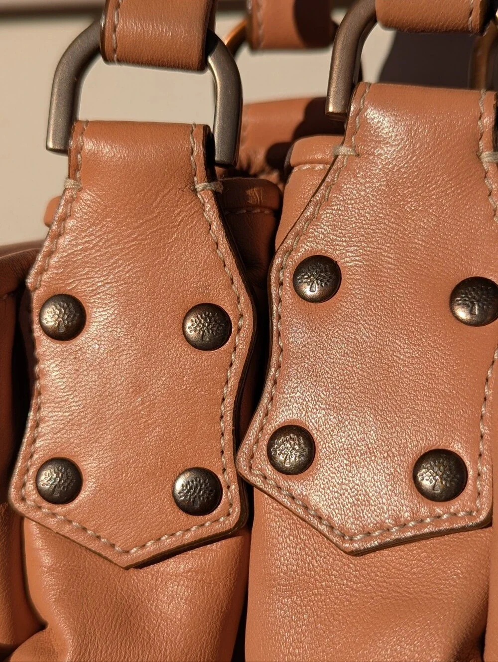 Mulberry | Rare 2010 Leah Slouch Hobo Bag Leather Apricot Rose Gold Hardware
